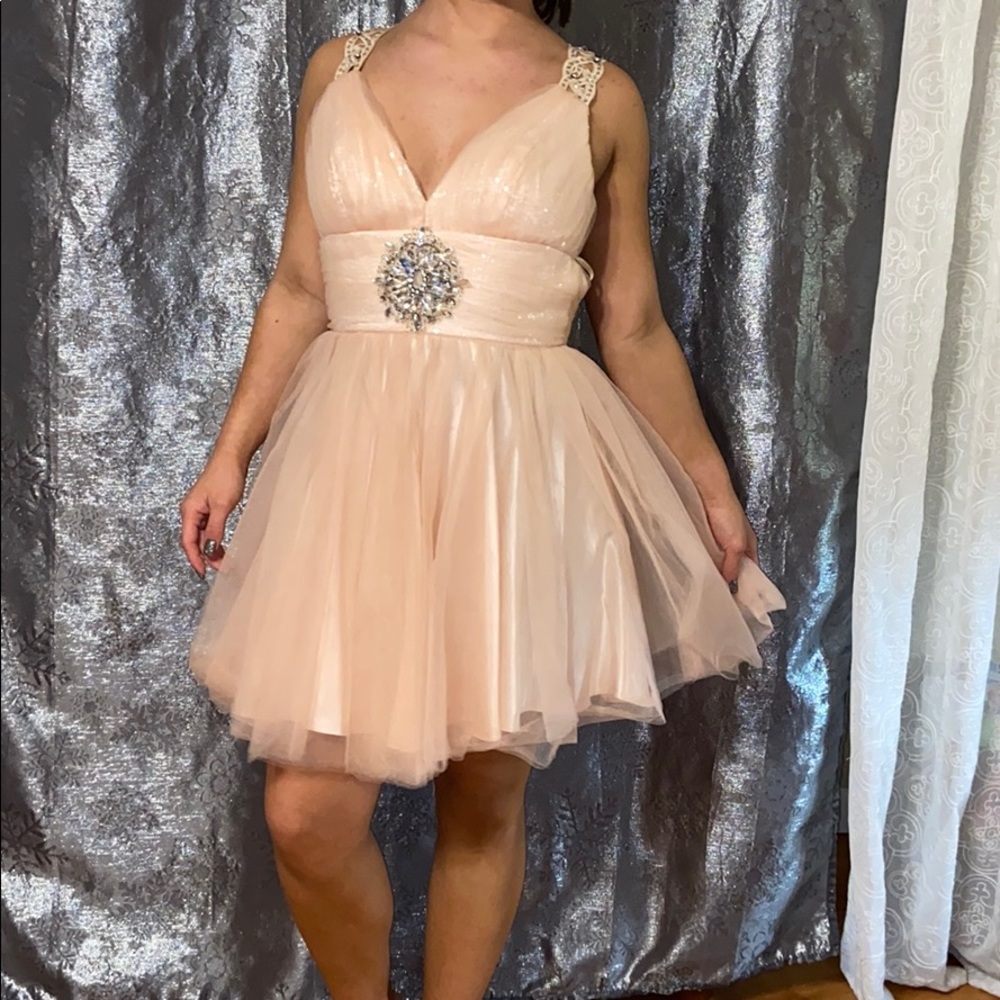 Beautiful blush homecoming dress